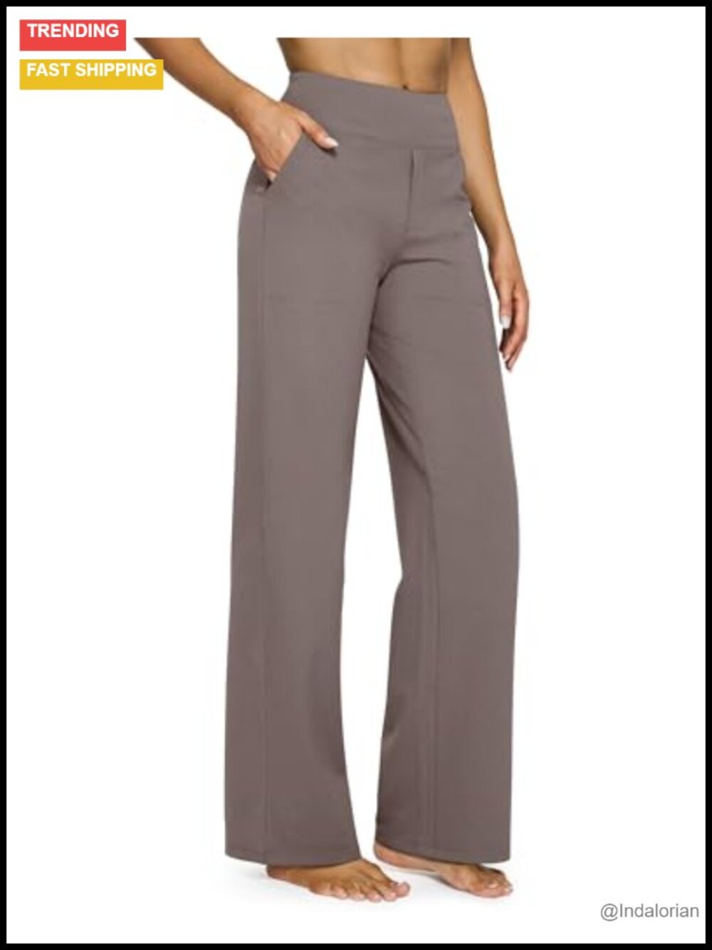 Wide Leg Yoga Pants High Waisted with Pockets Moisture Wicking
